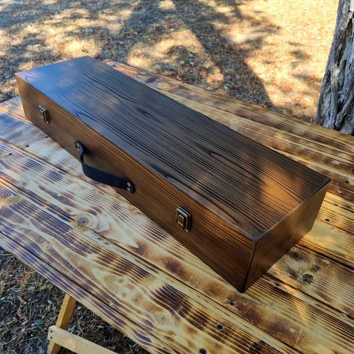 Набір шампурів подарунковий набор шампуров в деревянном кейсе