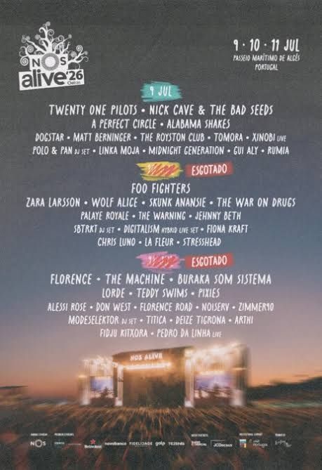 Bilhete Nos Alive 9 JUL