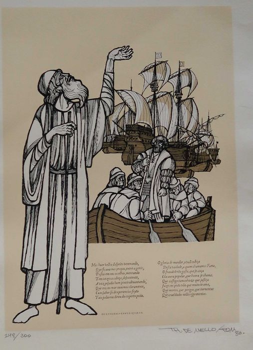 Serigrafia de Thomas de Mello, TOM - Os Lusíadas Canto IV