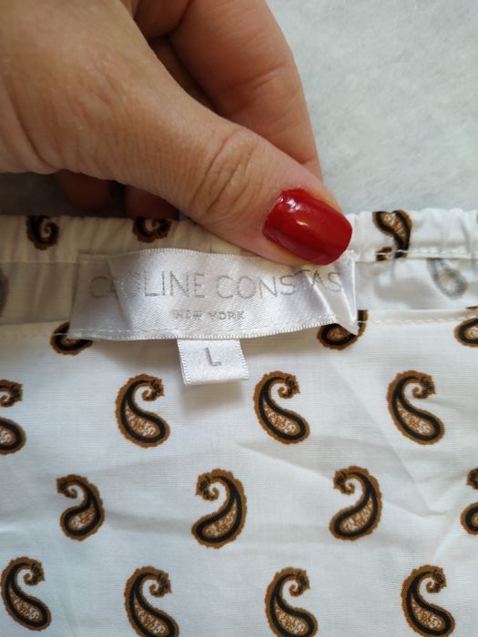 Bluzka hiszpanka Caroline Constas, biala, odkryte ramiona, L, wzory