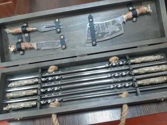 VIP шампуры Дикие звери. Подарок мужчине. Ручная работа. Шампура