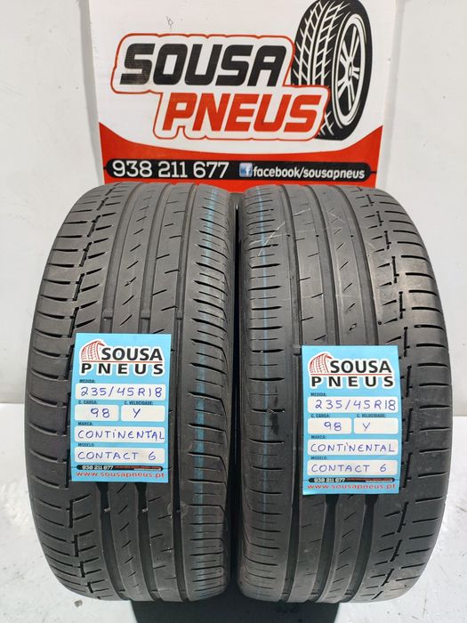 2 pneus semi novos 235-45R18 Continental - Oferta dos Portes