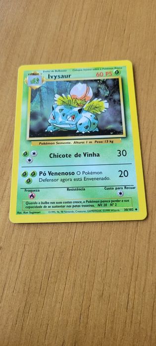 Cartas pokemon oficiais antigas