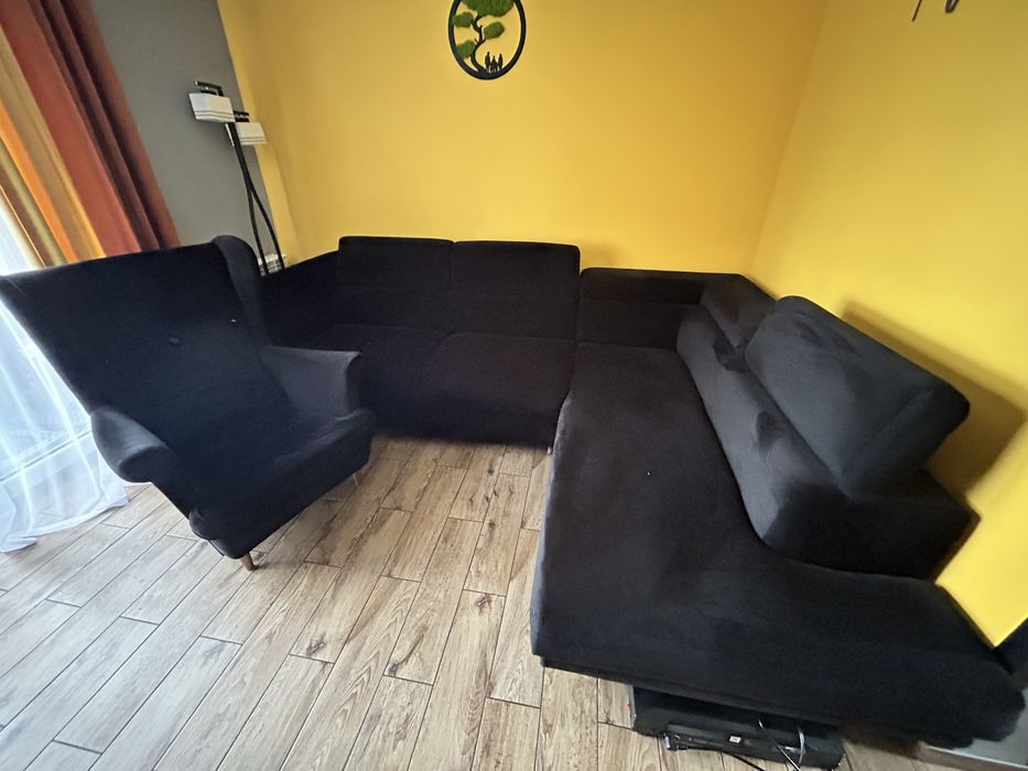 Narożnik z fotelem komplet