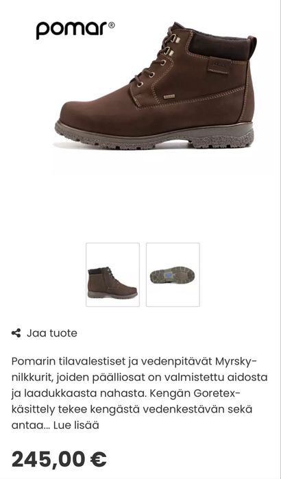 Ботинки Pomar MYRSKY Men's XW GORE-TEX Originals