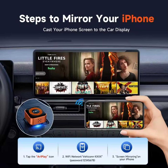 Carlinkit Mini Ultra 6 - Адаптер беспроводного CarPlay / Android / Mirror