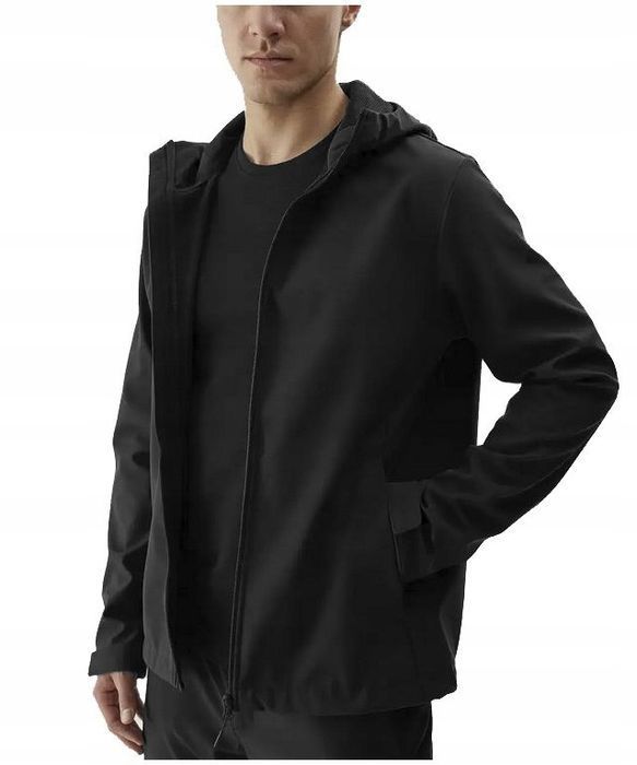 4F Męski Softshell Kurtka Sportowa Na Wiatr Z Kapturem Xl