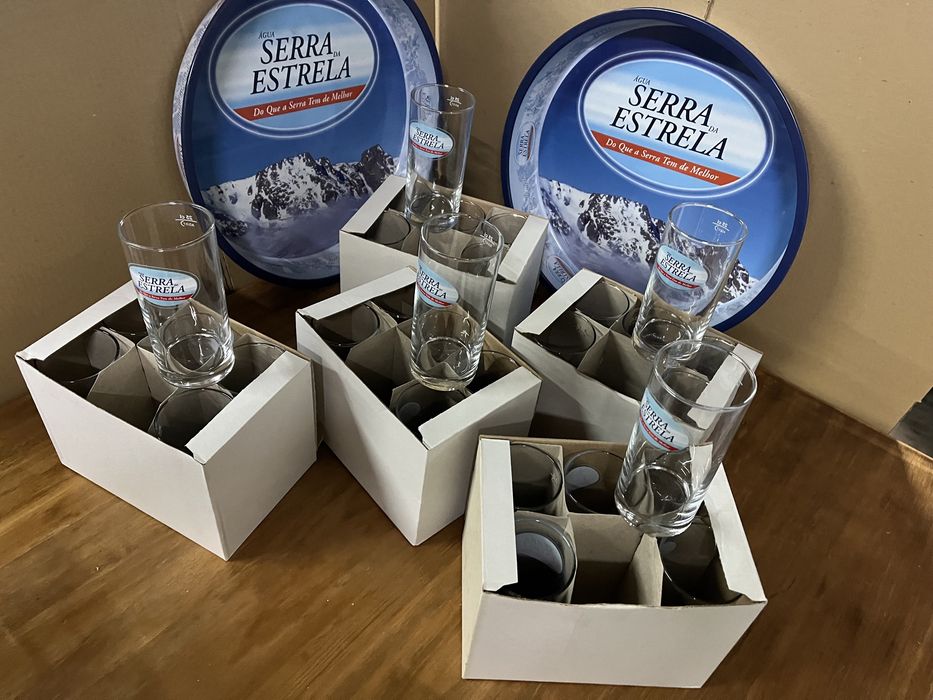 Bandejas e copos Conjunto Serra da Estrela NOVO