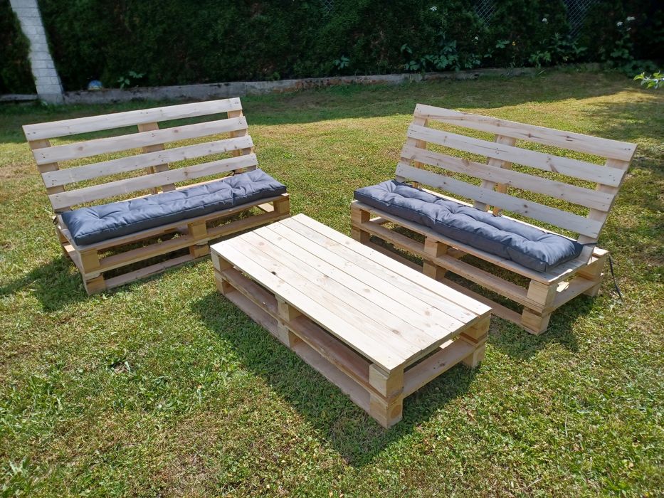 Meble ogrodowe z palet, możliwy dowoz