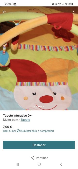 Tapete interativo 0+