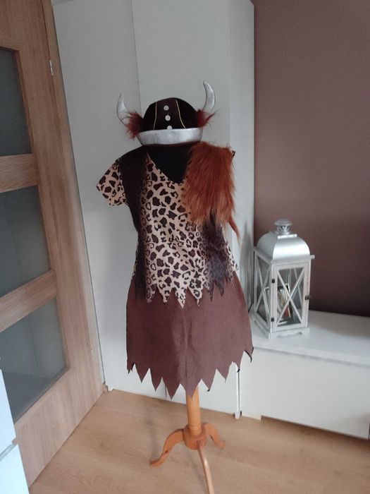 Strój karnawałowy PANI WIKING WOJOWNICZKA WIKINGA  przebranie M/L 5