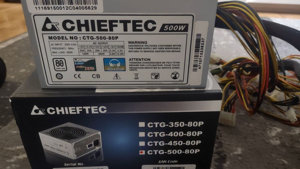 Zasilacz Chieftec CTG500-80P 500W 80+