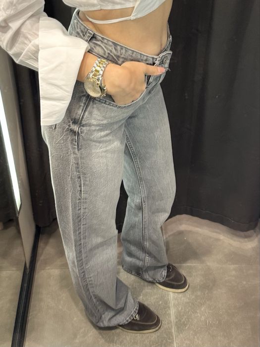 Джинси zara сірі