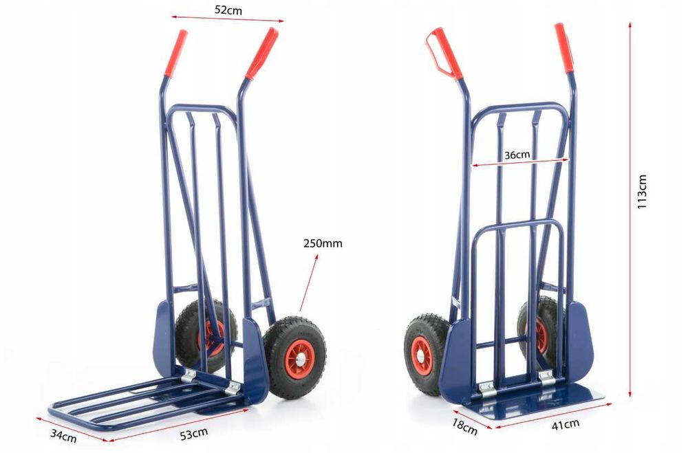 Solidny Wózek Magazynowy Młynarka Składany Transportowy 280kg - OKAZJA
