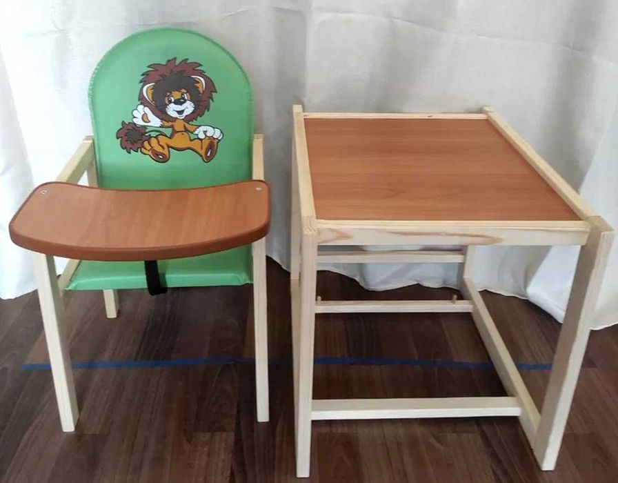 Стільчик трансформер наталка новий з натурального дерева для годування