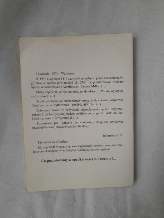 Wyprzedaż polskiej ziemii Krzemień Achmatowicz