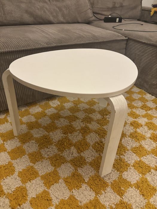 SVALSTA stolik kawowy., biała bejca, owalny, IKEA