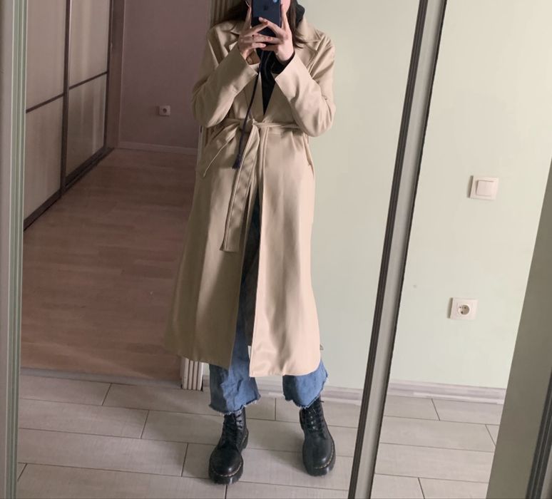 Тренч з екошкіри ZARA