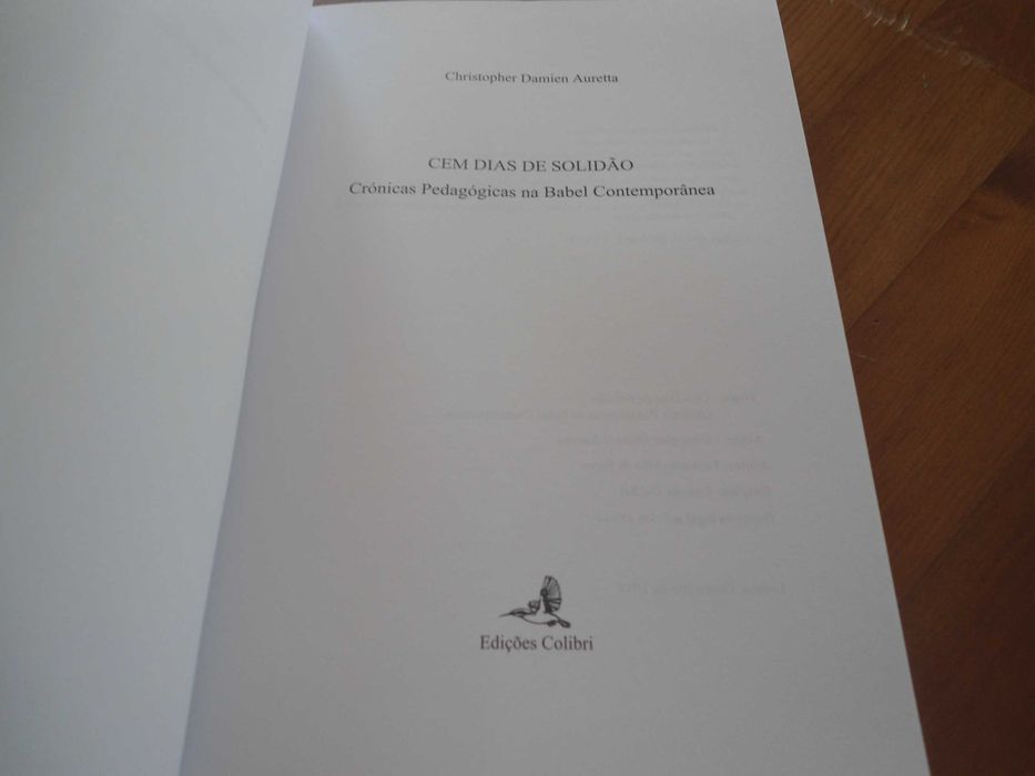 Cem Dias de Solidão de Christopher Damien Auretta