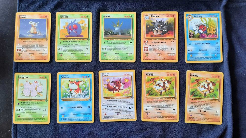 Cartas Pokémon TCG - Jungle Set - Comuns e Incomuns Português / Inglês - Near Mint / Mint / Excelentes