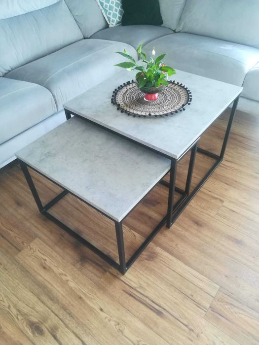 Stolik kawowy metalowy INDUSTRIALNY LOFT regał stół kwietnik