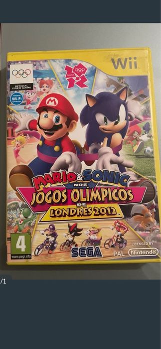 Caixa jogo Nintendo Wii Mario & Sonic nos Jogos Olimpicos Londres 2012