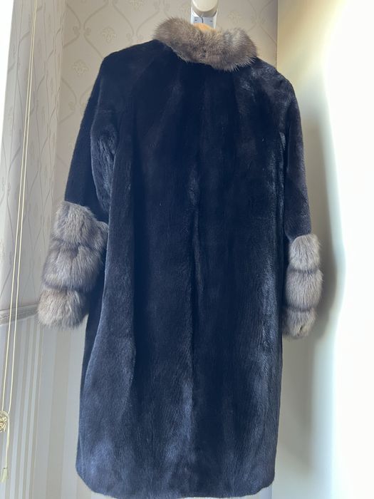 Шубка норка blackglama з соболем, casiani, xs-s