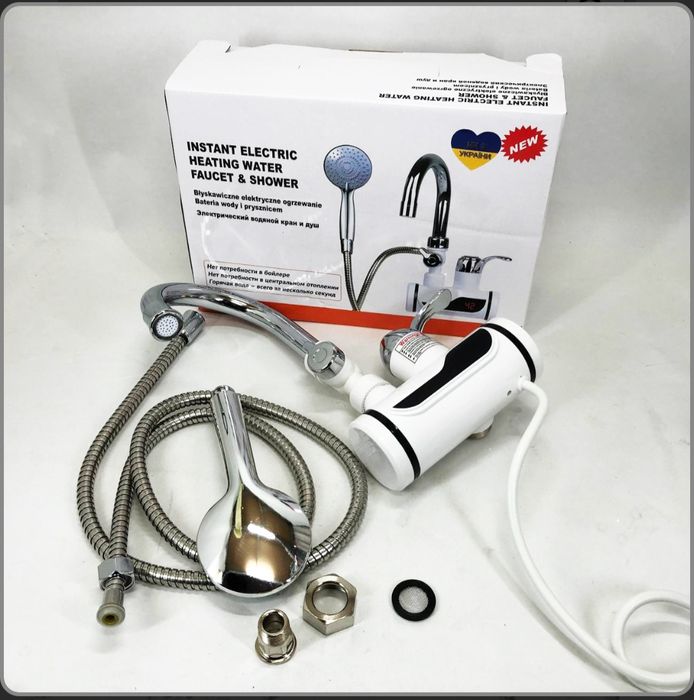 Кран-водонагрівач з душем нижнє підключення