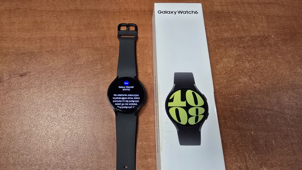 Samsung Galaxy Watch 6 44mm grafitowy, stan bdb, gwarancja