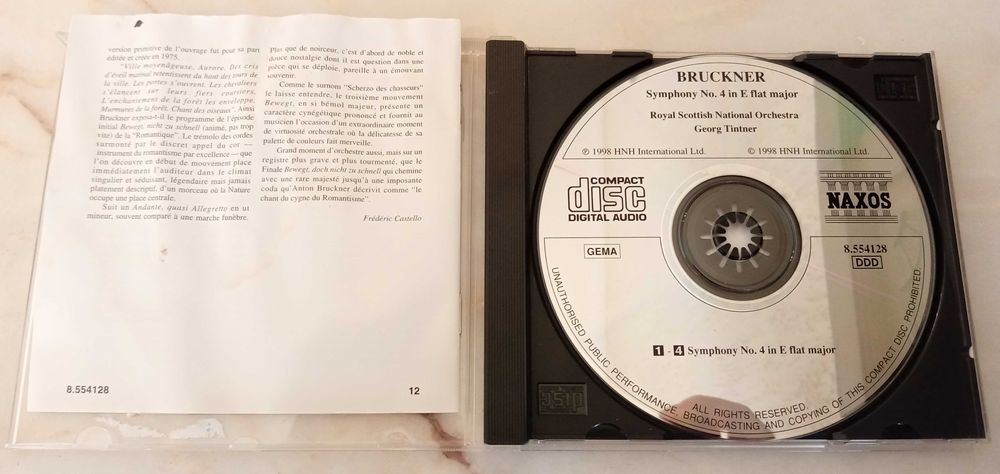 Bruckner - Symphony 4 (Tintner) Naxos CD