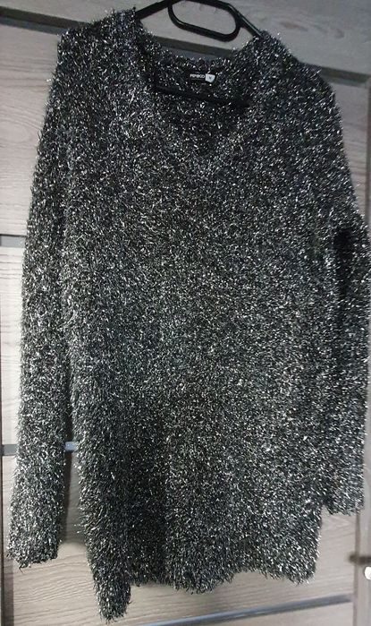 Sukienka srebrno czarna roz M