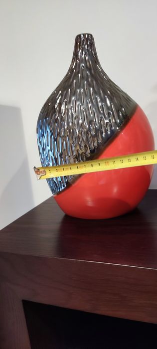 Conjunto de jarras decorativas laranja e cinzento