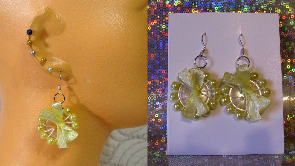 Ozdobne kolczyki ręcznie robione