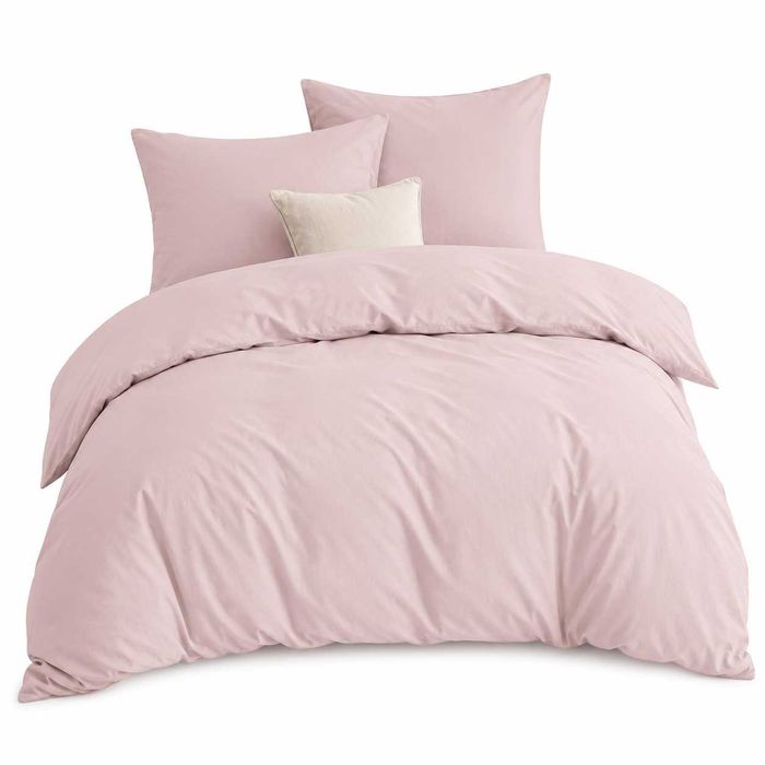 BEDSURE Pościel Bawełniana 200x200 cm Różowa Oeko-Tex
