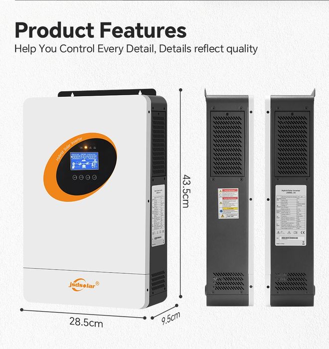 В наявності Гібридний  інвертор 24v 4KW JSDsolar  WiFi краще ніж Anenj