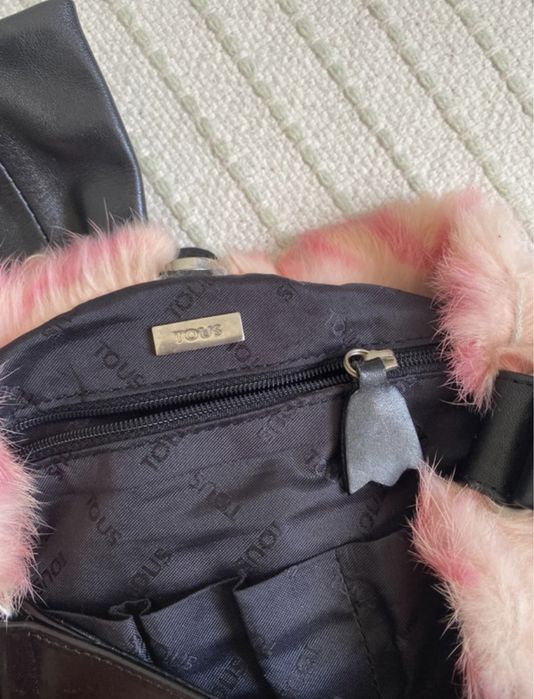 Bolsa Tous de pelo e couro genuíno vintage