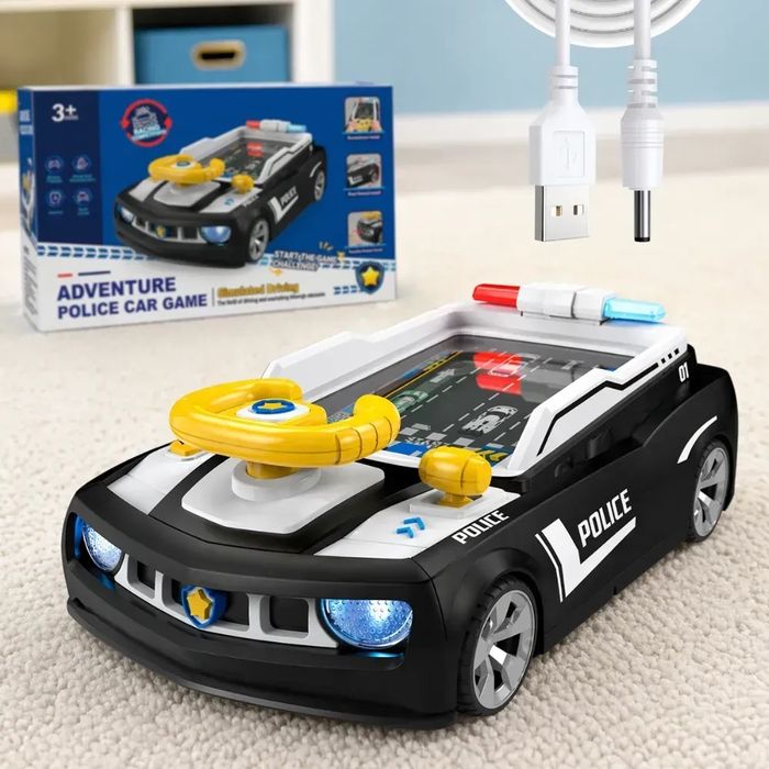 Детский симулятор вождения / Игровой гоночный симулятор Adventure Racing Car Черный