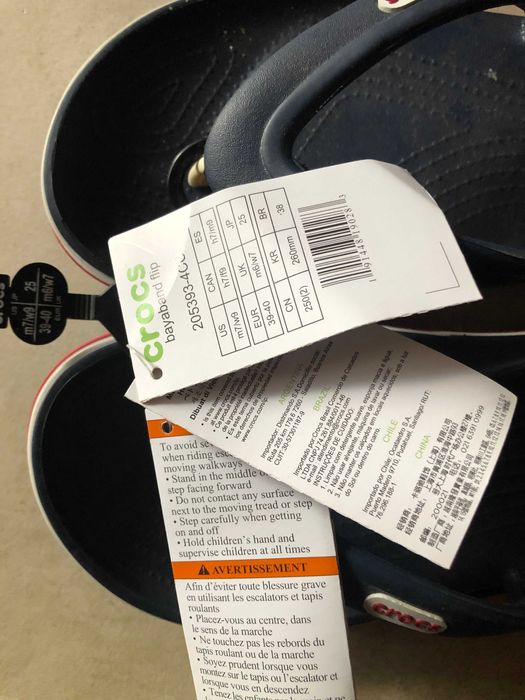 Чоловічі в'єтнамки Крокс/Crocs  розмір 39 | M7-W9 | 250 мм