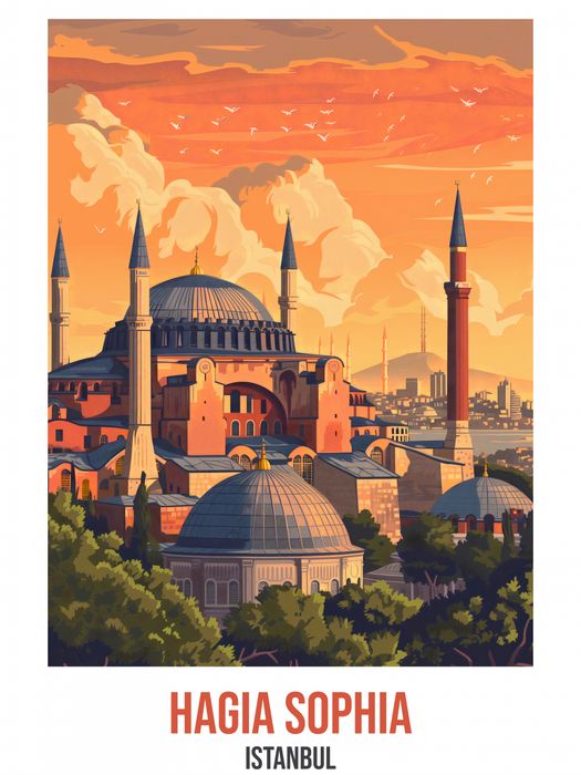 Plakat 60x80cm Hagia Sophia, Istanbul