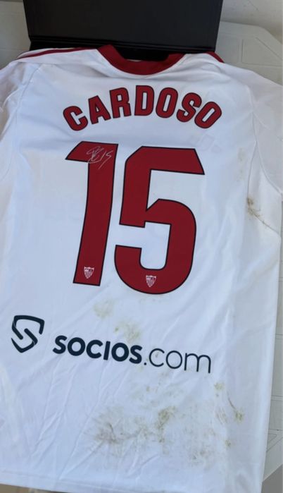 Fábio Cardoso Sevilha "Matchworn Shirt" autografada