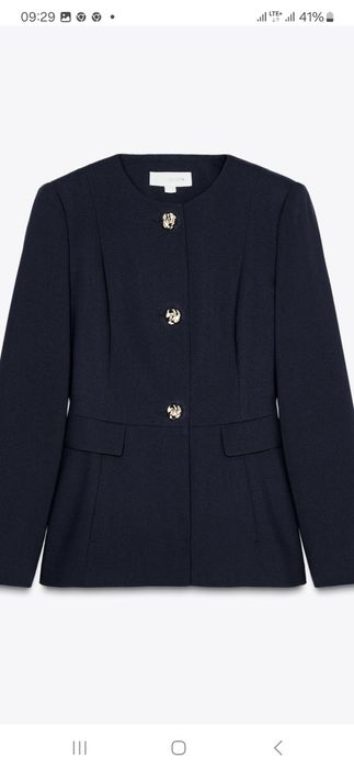 Garnitur nowy zjawiskowy granatowy r.38 Zara