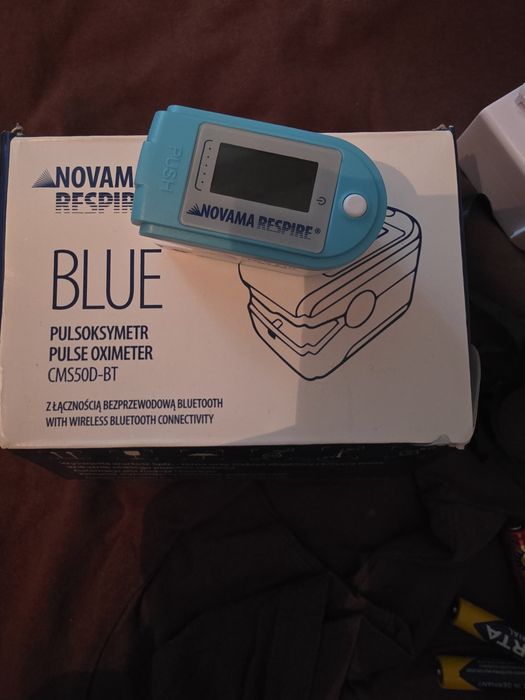 NOVAMA RESPIRE BLUE Pulsoksymetr napalcowy z Bluetooth i aplikacją w języku polskim