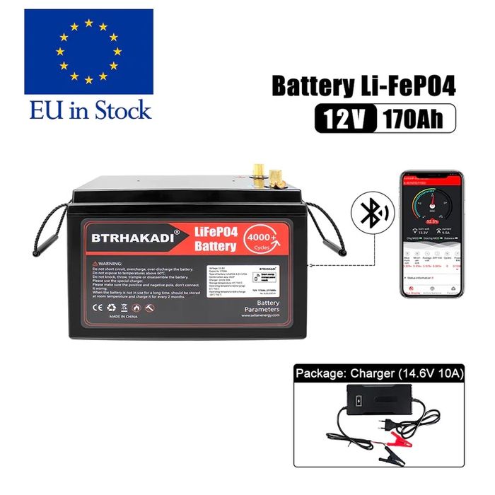 АКБ LiFePO4. 12в 170А. для дому, ЗСУ, Рибаловлі..