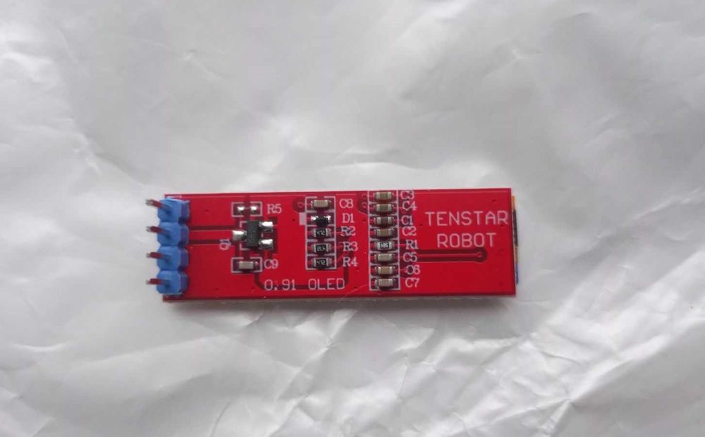 Монохромный  OLED дисплей SSD1306 диагональ 0,91" 128*32 4 pin I2C