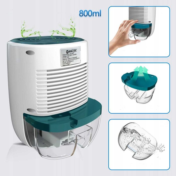 Осушувач повітря з поглиначем вологи DH-800 білий