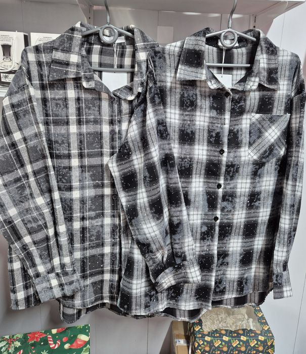 Сорочка картата, клітинка в камінчик(стрази)