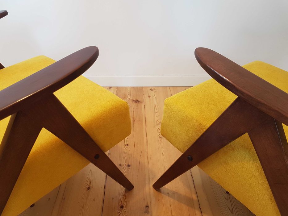 Fotel PRL model B – 310 VAR lata 70 vintage loft nie Chierowski