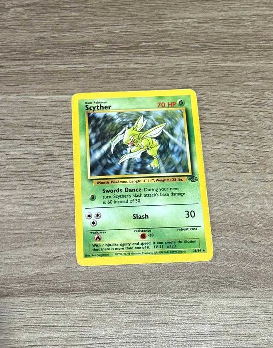 Scyther 26/64 Fossil Original Pokémon Card TCG Wotc - ENG