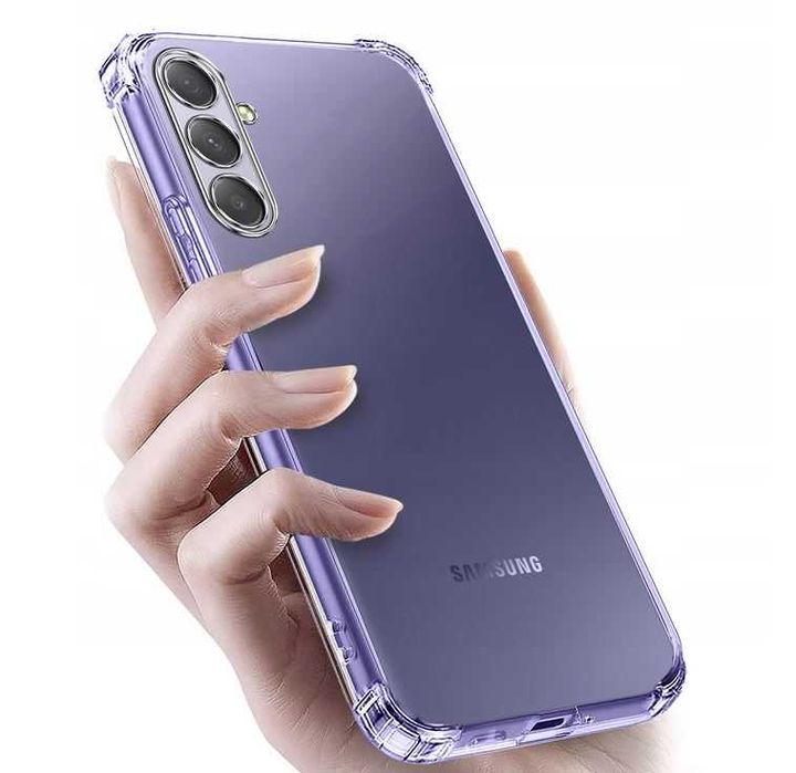 Etui do Samsung Galaxy S24+ Plus ANTI-SHOCK CASE PLECKI +Szkło 9H nowe