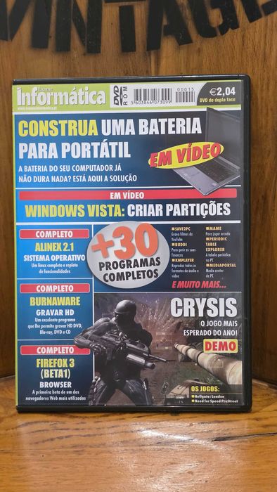 Lote 13 DVDs Revistas de Informática - PCGuia e Exame Informática (Coleção Retro)